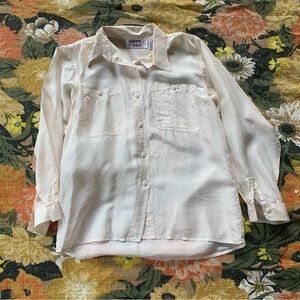 100% silk women’s xs blouse true vintage perfect condition